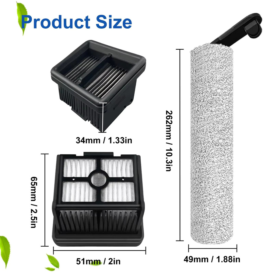 Dreame Ersatzset mit Ersatzbürstenrolle und HEPA-Filter für H12 Pro und H12 Dual Nass-Trockensauger - Bild 2