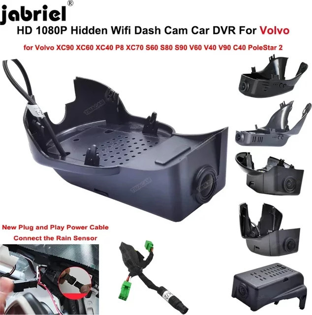 Plug-and-Play Wifi DashCam Kabel für 1080P Full HD Car-DVR passend für Volvo XC60 XC70 XC90 S80 S40 S90 V40 V50 V60 V70 XC40 Polestar 2 in Schwarz - Bild 1