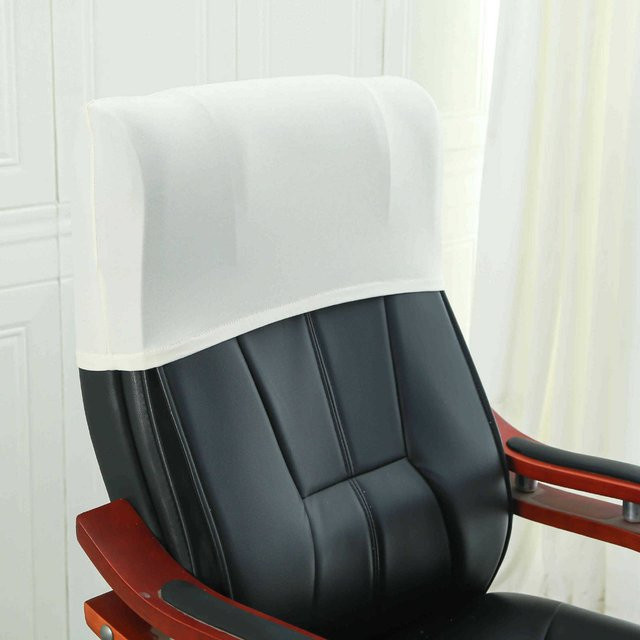 Yiran Furniture Elastischer Kopfkissenbezug für Bürostühle und Drehstühle, Weiß, 42 cm - Bild 1