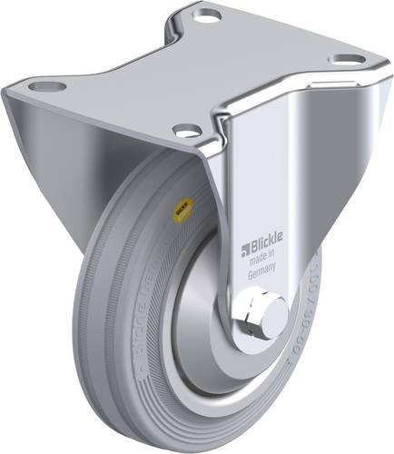 Blickle Bockrolle B-RD 100R-VLI-FA in Grau aus Stahl mit 100mm Rad-Durchmesser und 100kg Tragfähigkeit - Bild 1