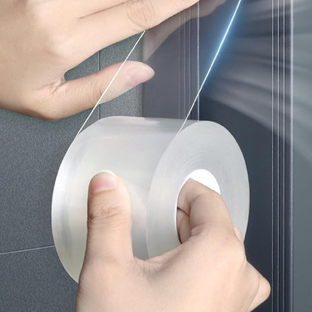 Transparentes Fenster-Dichtungsband von SCESSPACK zur Isolierung von Türen, Fenstern und Duschen für Glaslücken - Bild 1