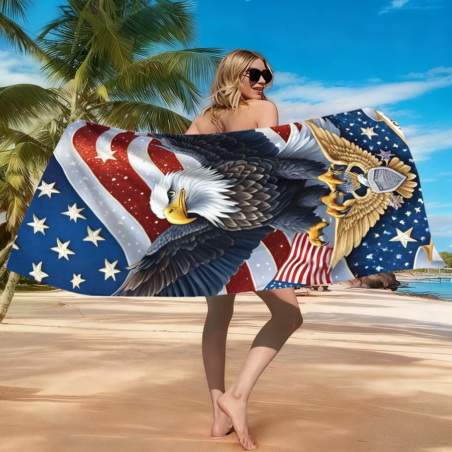 Ka Chen Muda Strandtuch Unabhängigkeitstag der USA Super Saugfähig B: 40 cm, H: 60 cm - Bild 6