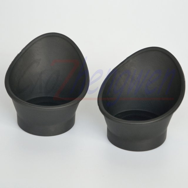 FYSCOPE Set aus 2 Gummi-Okularschutzvorrichtungen für Stereomikroskope und monokulare große Okulare, Schwarz - Bild 1
