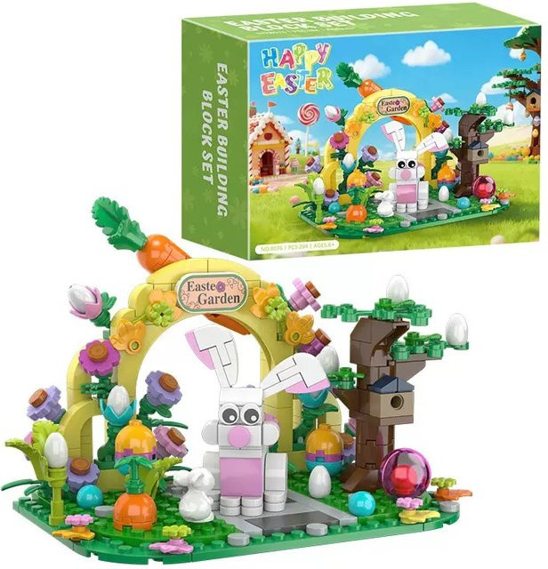 JAKI Oster-Ei-Hasen-Garten-Baustein-Modell, 294-teiliges Set - Bild 1
