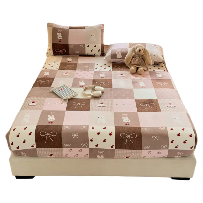 Warmes Flanell-Fleece-Spannbettlaken von Natura Menn mit Cartoon-Tier-Design, Mehrfarbig, Breite: 90 cm, Tiefe: 200 cm - Bild 2