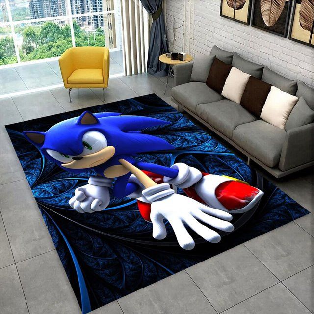 MINISO S-Sonic Cartoon Spielteppich Rutschfeste Bodenmatte für Kinderzimmer und Wohnzimmer - Bild 1