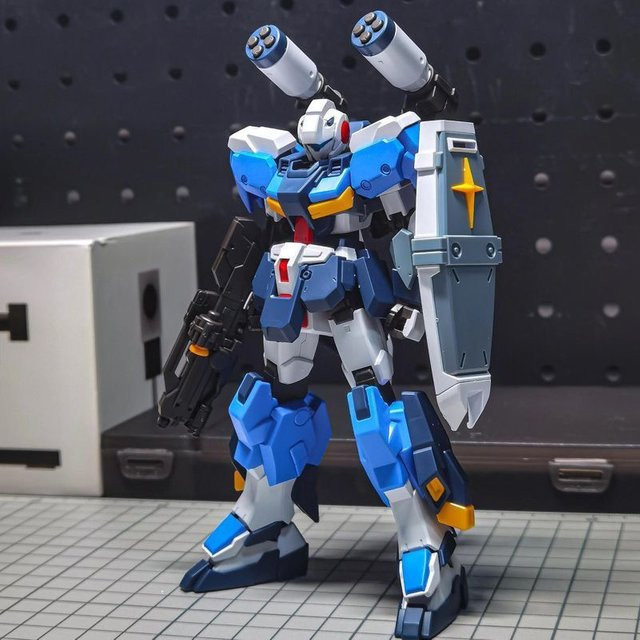 Bandai HG 1/144 RX-81ST G-Line Standard Rüstung Modell Kit, Kunststoff, Blau - Bild 1