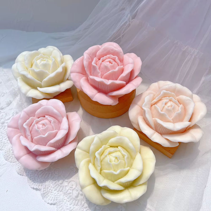 SANZON Silikonform für Rosen-Kerzen zur Gestaltung von Blumen-Kerzen als Geschenkidee für Valentinstag und Jubiläen - Bild 3