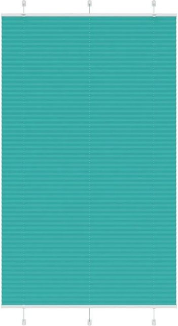 vidaXL Plissee Petrolgrün, halbtransparent, Polyester, B: 115 cm, H: 200 cm - Bild 1
