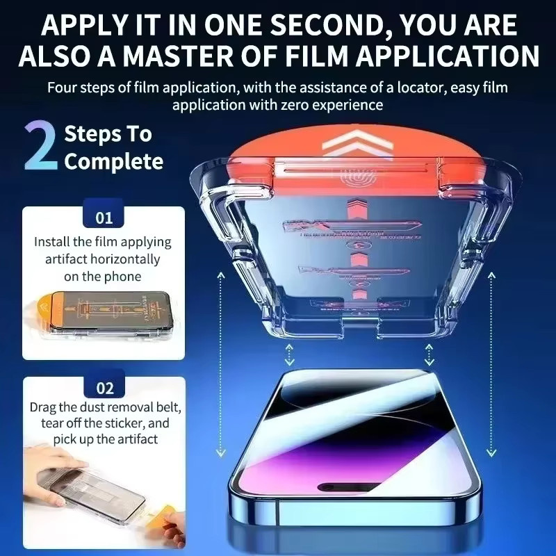 HD-Hartglas Schutzfolie für Honor 500 Pro, Magic 8 Pro und Smart Lite, transparent, blasenfreie Installation und Anti-Fingerabdruck-Schutz - Bild 4