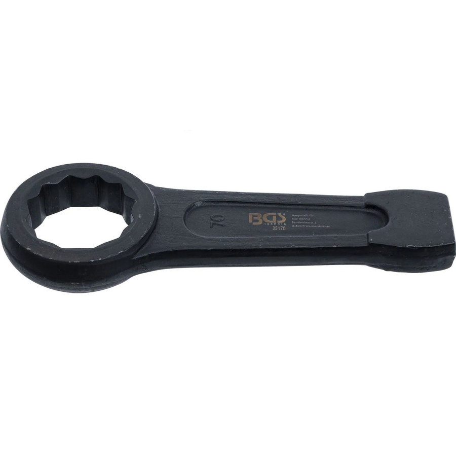 BGS Schlag-Ringschlüssel aus Chrom-Vanadium in Schwarz, SW 70 mm - Bild 3