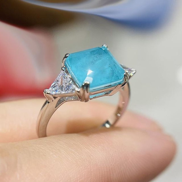 YIRAN Ring, Messing, Silber, Zirkonia, Damen - Bild 1
