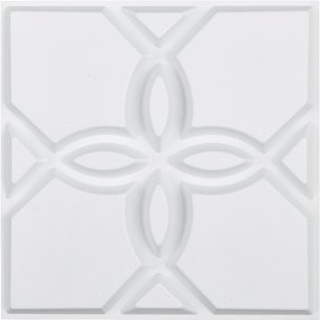 VEVOR 3D-Wandpaneele 33er-Set aus PVC im modernen minimalistischen Blumendesign, Mattweiß, B/B: 30 x 30 cm - Bild 1