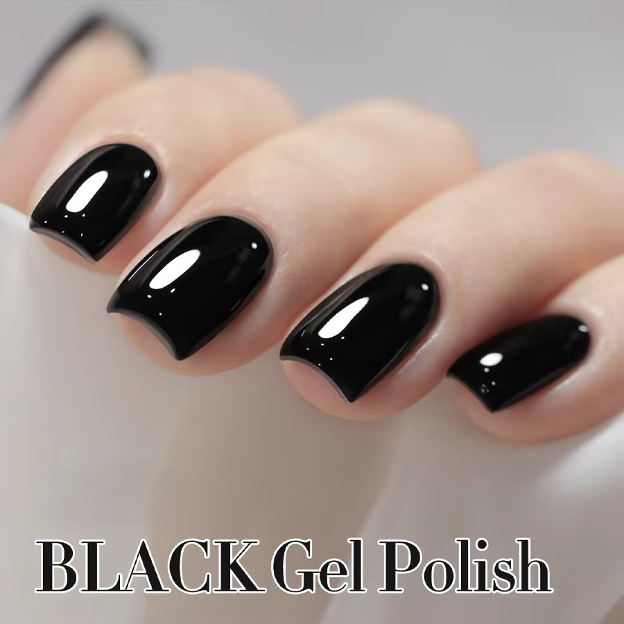 QAZIXU Nagellack Gel, schwarz, glänzend, 10 ml - Bild 3