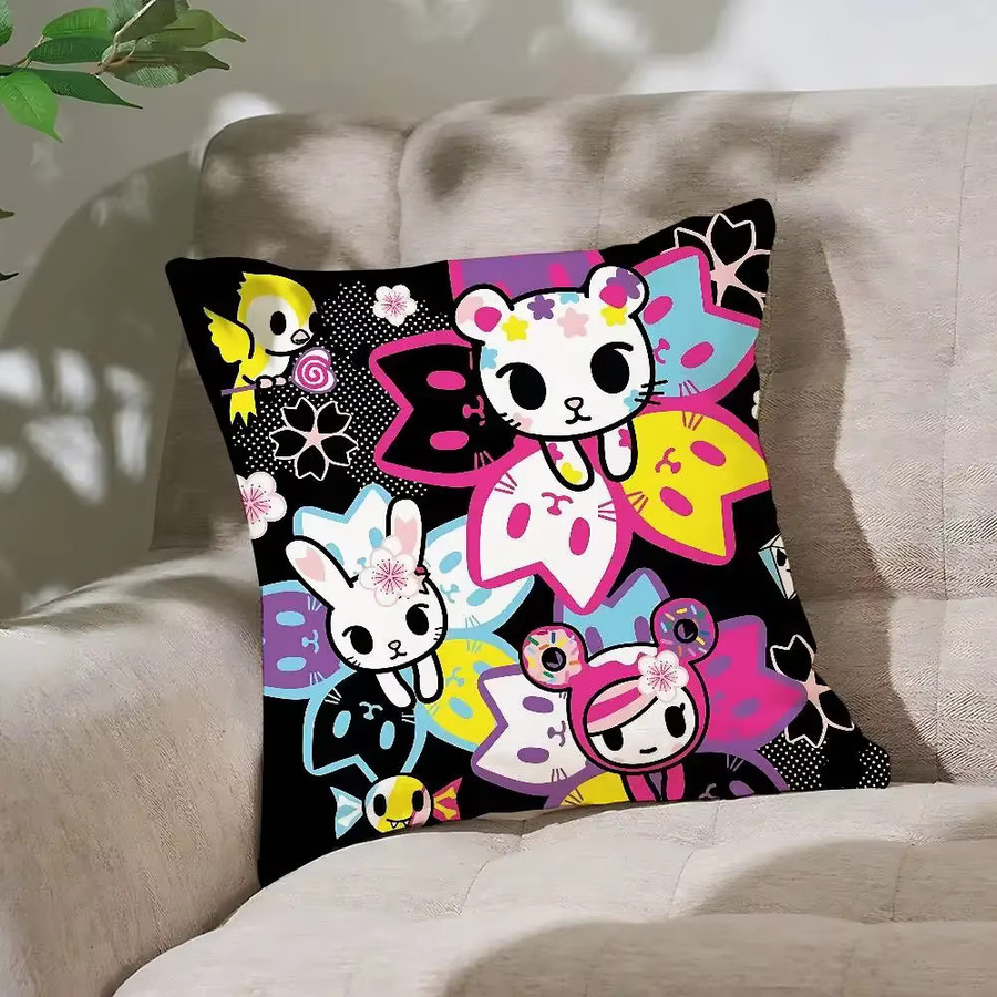 52TOYS T-Tokidoki-Es Kissenbezug aus Polyester mit Reißverschluss, B/B/H: 40 x 40 x 40 cm - Bild 4