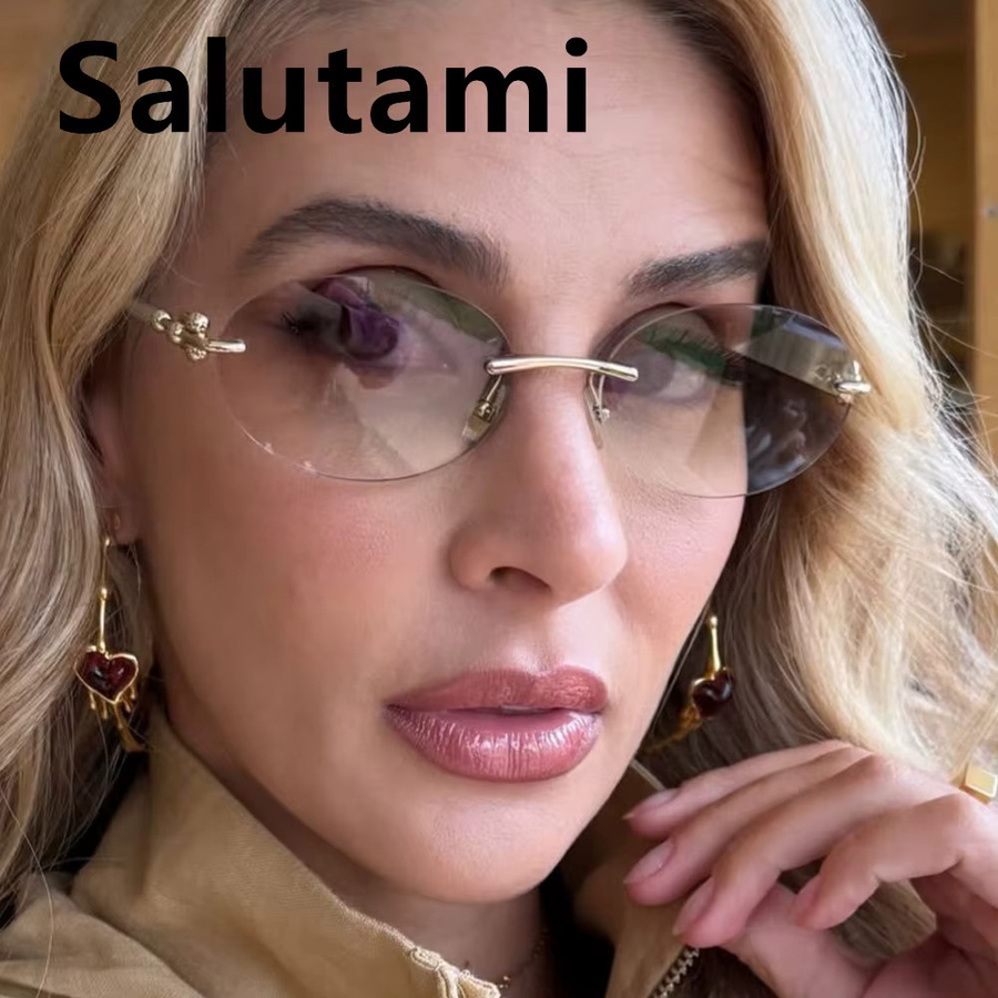 Salutami Sonnenbrille, randlos, rund, Metall, Damen - Bild 2