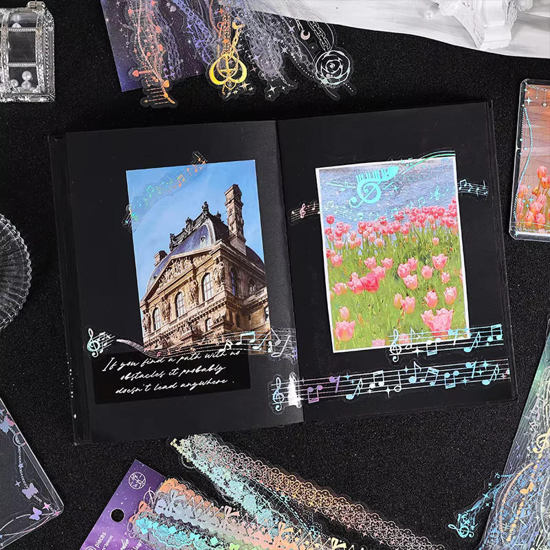 Nocturne Fantasy Holographische PET-Sticker für Kinder-Tagebücher, Multicolour - Bild 3