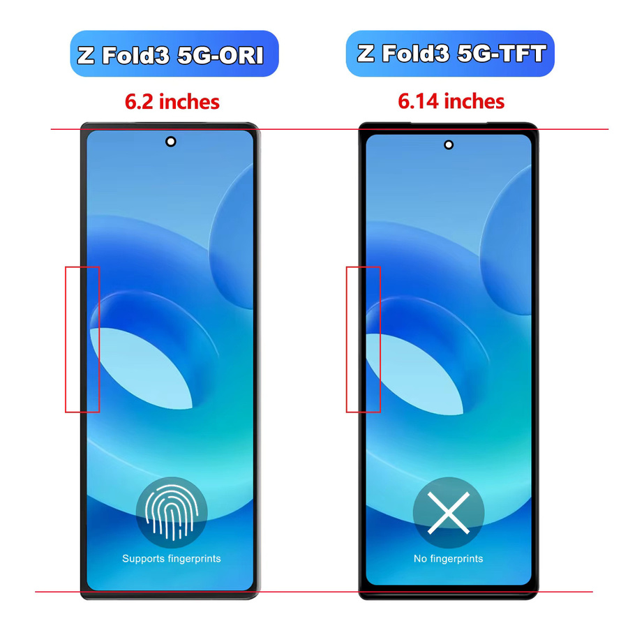 Samsung Z Fold3 F926 F9260 LCD-Display Touchscreen Digitizer Ersatz Einheit in Schwarz - Bild 3