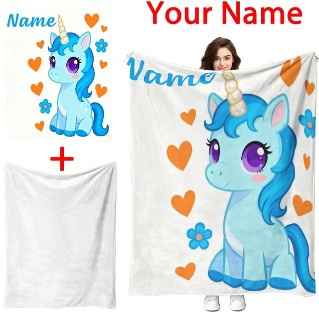 Personalisierte Winter-Flanellblanke von SRH mit eigenem Foto, weich und warm, Mehrfarbig - Bild 1