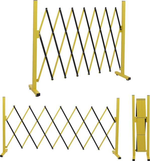 MCW Alu Absperrgitter B34 ausziehbar gelb-schwarz Höhe: 103 cm, Breite: 28-200 cm, Tiefe: 31 cm - Bild 1