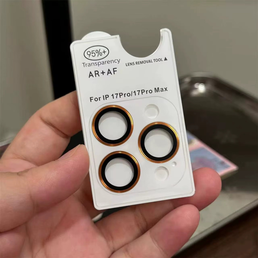 2-3 Stück AR Anti-Fog Rückfahrkamera Schutzfolie aus gehärtetem Glas für Apple iPhone 17 16 15 Pro Max in Silber, Orange, Grau und Blau - Bild 2