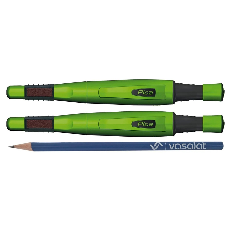 vasalat Pica Big Dry Zimmermannsbleistift-Set mit Minenschärfer, 2 Stück, Graphit - Bild 2