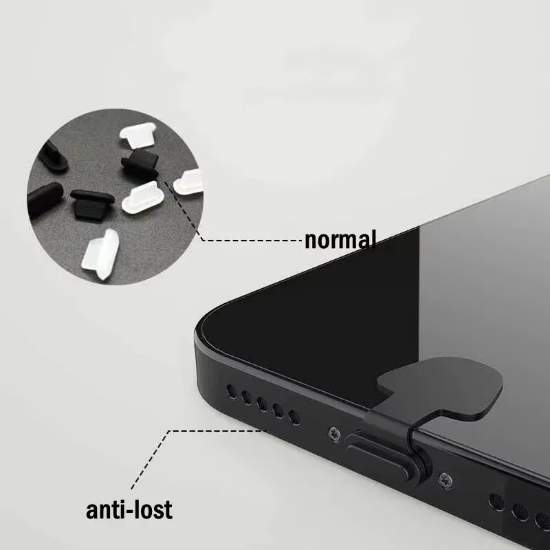 Silikon Staubschutzkappen für USB Typ-C Ladeports in Weiß und Multicolour, 2/4/6er Set - Bild 3
