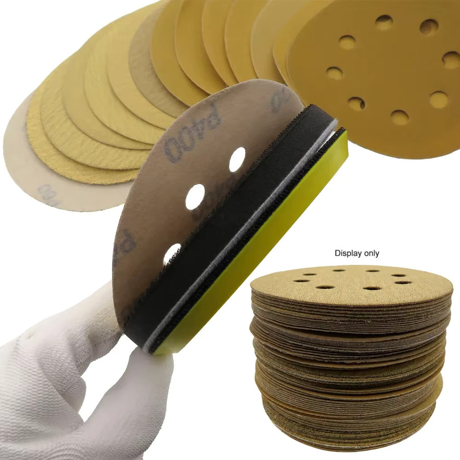 VIBRATITE Schleifscheiben Set aus Aluminiumoxid mit 8 Löchern, 20 Stück, 5 Zoll, Körnung 40 bis 1000, für Metall und Holz - Bild 4