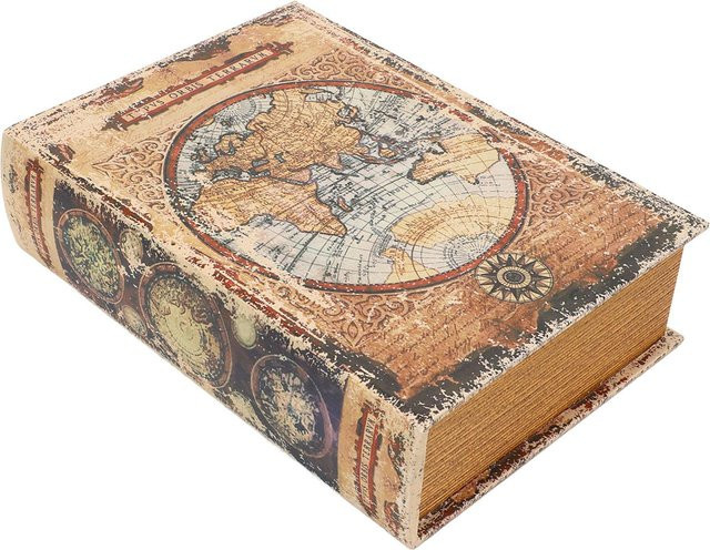 Dekorative Bücherbox im Vintage-Stil aus Dichteplatte, Farbe: Braun - Bild 1