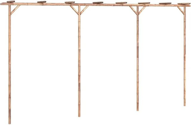vidaXL Pergola aus Bambus in Braun, B/T/H: 385 x 40 x 205 cm - Bild 1
