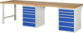 Rau Werkbank 7515A8 mit 12 Schubladen, Multicolor, B/T/H: 300 x 90 x 84 cm - Bild 1