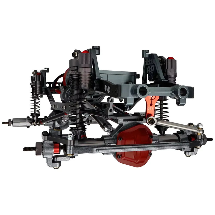 Axial RC Crawler Upgrade Teile, CNC Metall, Vorder- und Hinterachse mit Adapter Servoarm - Bild 3