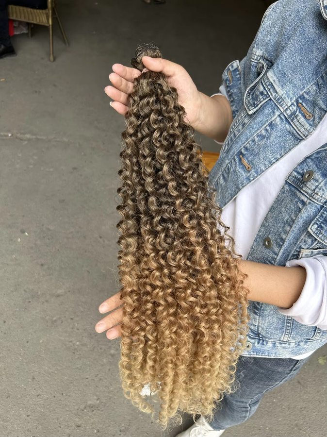 Magicae Haarverlängerung, tiefe Welle, Ombre blonde, synthetisch - Bild 2
