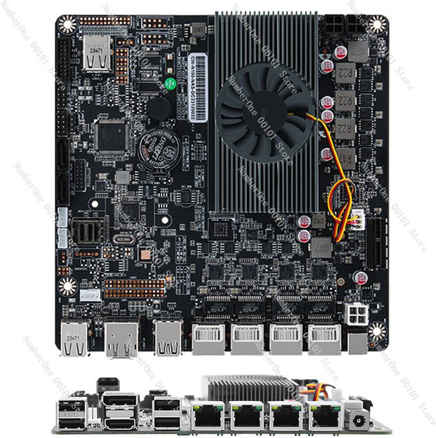NAS-DC Version Six-Disk Netzwerk-Speicher mit N97/N100/N200/i3-N305 Prozessor, 4x 2,5G Ethernet-Anschlüssen und 6x SATA3.0 Schnittstellen, Schwarz - Bild 1