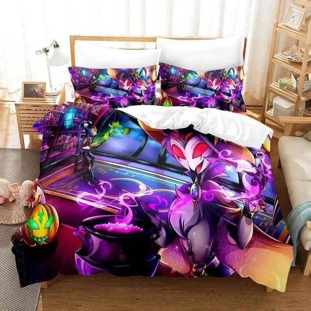 Bettwäsche Set Stolas Helluva Boss Anime Design von Binchi Outdoor Product, Mehrfarbig, B/H: 135 x 200 cm - Bild 1