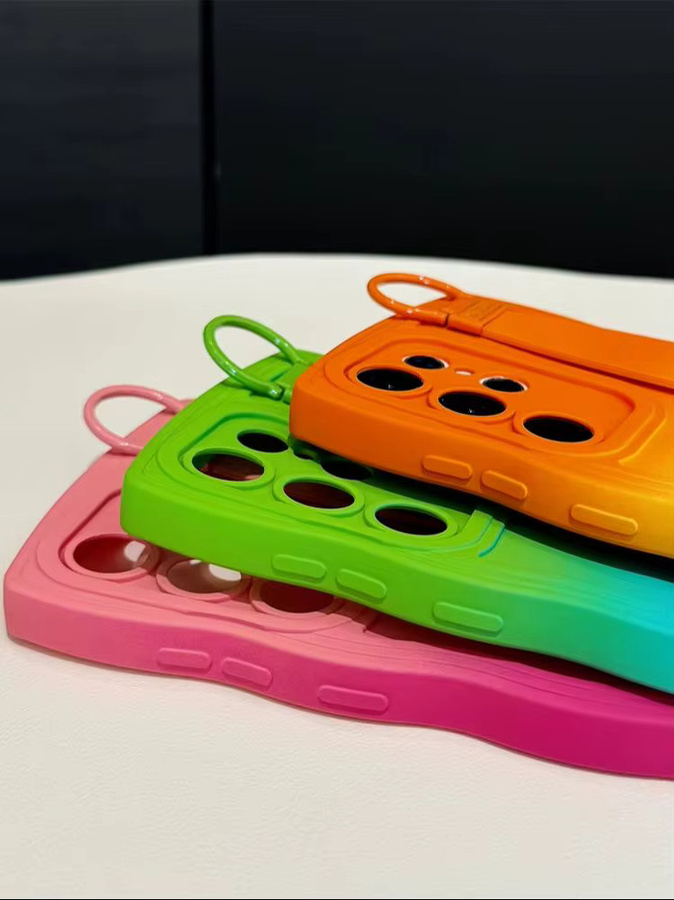 Samsung Handyhülle mit Wellenmuster und Farbverlauf für Galaxy S26 Ultra, S25, S24, S23, S22 Ultra, S24 FE, S26 Plus, A55, A35, A36 in Multicolour - Bild 3