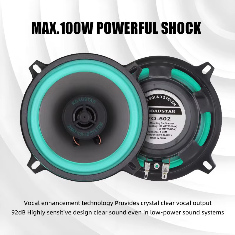 Q-PERTORS 5 Zoll Auto Koaxial Lautsprecher 100W HiFi Full Range Subwoofer Universal Automotive Audio Stereo - Bild 4