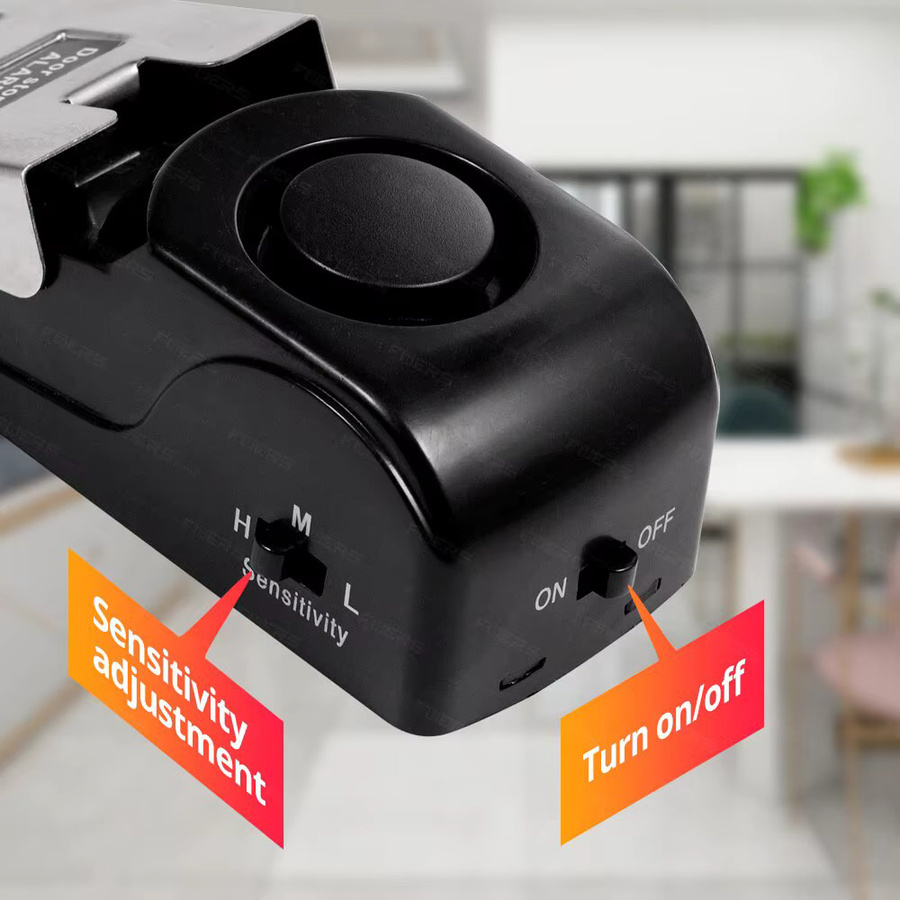 KERUI 2er-Pack Kabelloses Türstopper-Alarmsystem mit 125dB Lautsprecher in Schwarz zum Diebstahlschutz - Bild 6