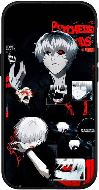 MINISO Handyhülle Tokyo Ghoul Ken Kaneki Comics Design für iPhone, Samsung Galaxy, Xiaomi Redmi und Huawei in Himmelblau - Bild 1