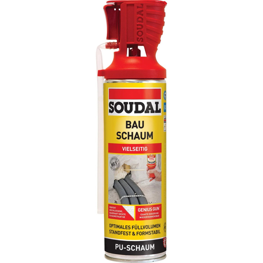 Soudal Bauschaum B2 Genius Gun Polyurethan in Beige, 500 ml - Bild 2