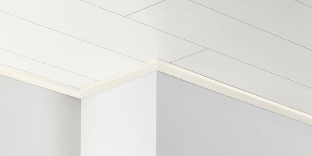 Parador Dekordeckenleiste Dal 3 Hickory in Weiß, B/H/T: 220 x 3,3 x 1,2 cm - Bild 1