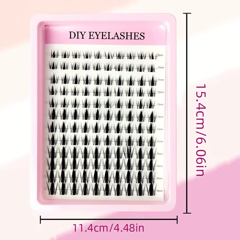 LIMEIKAI Manga-Wimpern, Black, 120 Stück, C-Curl, Natürlich - Bild 2