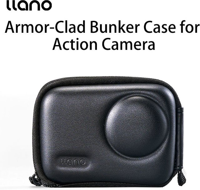 llano S11 Action-Kamera-Tasche für DJI Osmo Action 6/5 Pro/4/3, tragbare Hartschalen-Schutztasche in Schwarz - Bild 1