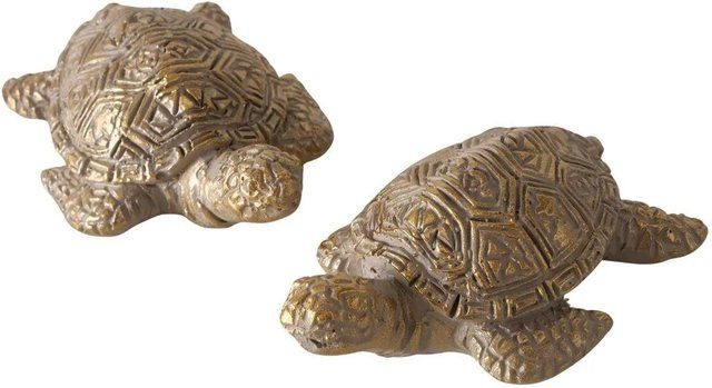 Boltze Dekofigur Quila Schildkröte aus Kunstharz, Braun/Mehrfarbig - Bild 1