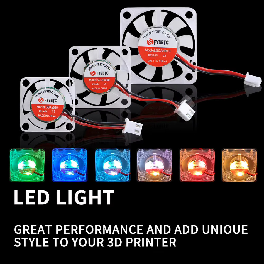 FYSETC RGB LED Lüfter für 3D-Drucker Multicolor 12V/24V kompatibel mit Prusa Emder Voron Vzbot - Bild 4