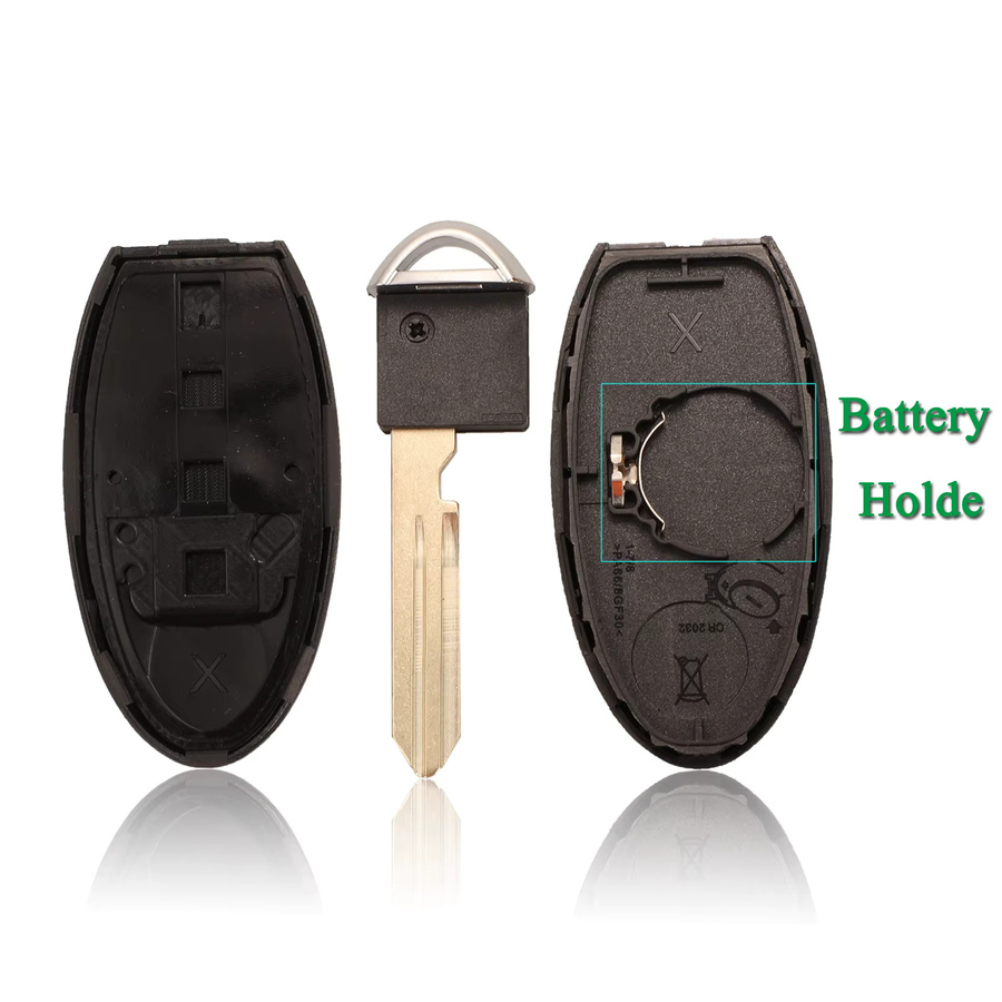 Jingyuqin Smart Car Key Case Shell für Nissan und Infiniti in Schwarz - Bild 6