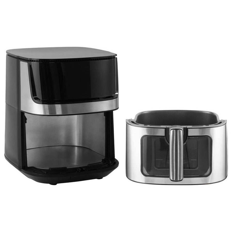 Pocoline Heißluftfritteuse aus Edelstahl in Schwarz mit 6,5 l Volumen, B/H/T: 28,8 x 36,8 x 33,9 cm - Bild 2