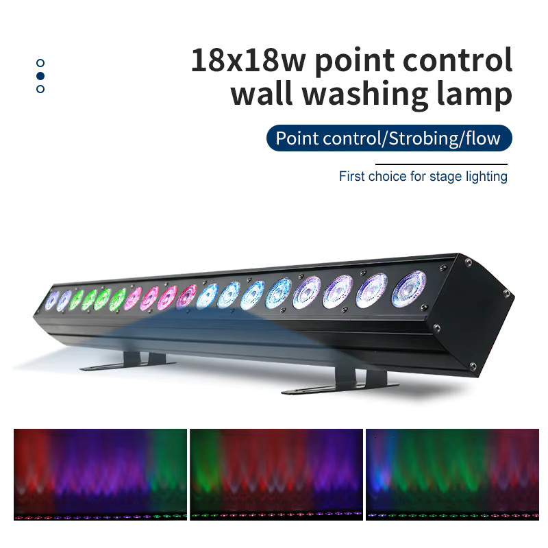 RGBWA UV 6-in-1 LED Pixel Control Wall Washer Lichtleiste mit DMX512 und Single Independent Control für DJ und Disco, Schwarz - Bild 3