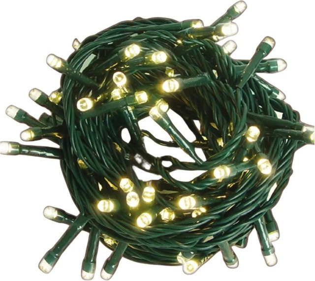 Lex LED Lichterkette mit 96 Lichtern in Warmweiß und Grün für Außen und Innen - Bild 1