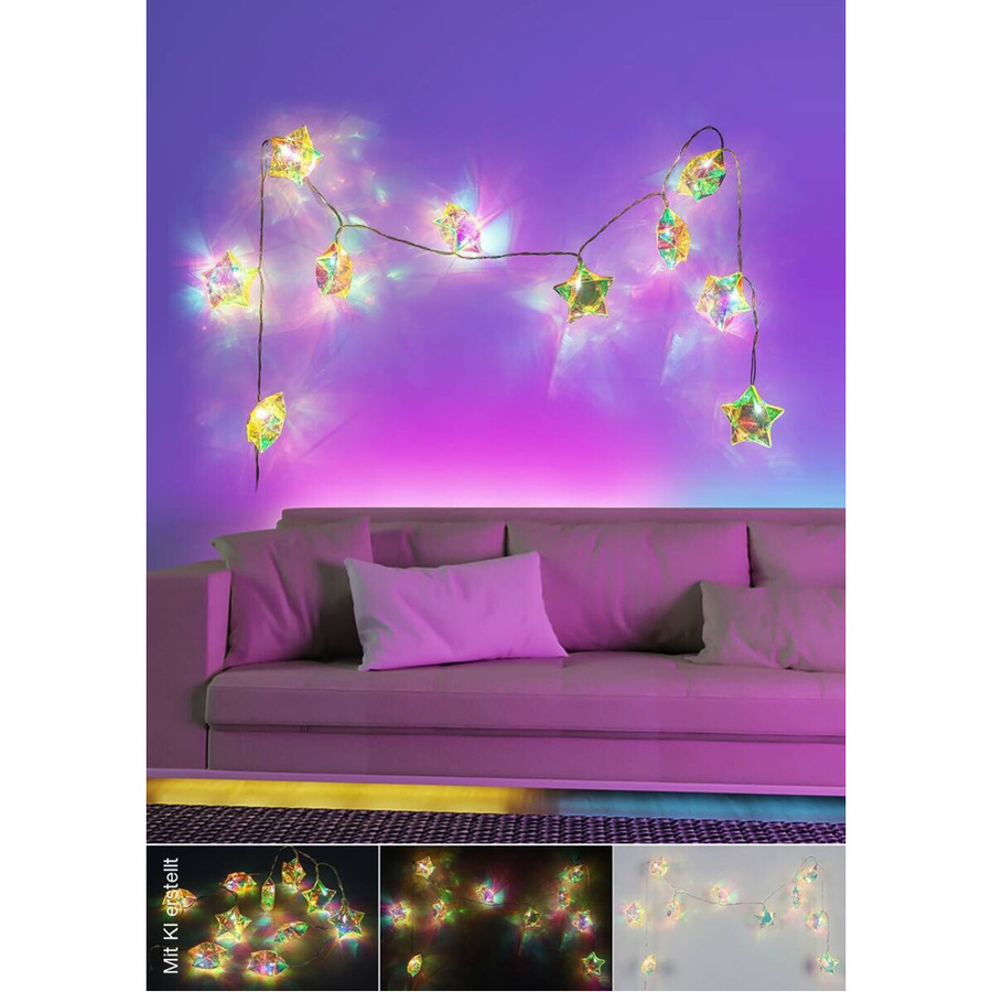 NOLO LED-Lichterkette String in Transparent mit warmweißem Licht, B/H/T: 165 x 5 x 4 cm - Bild 2